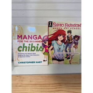"How to" Manga Art sketchbooks Anime‎ Chibis Shojo Fashion Set Of Two Books